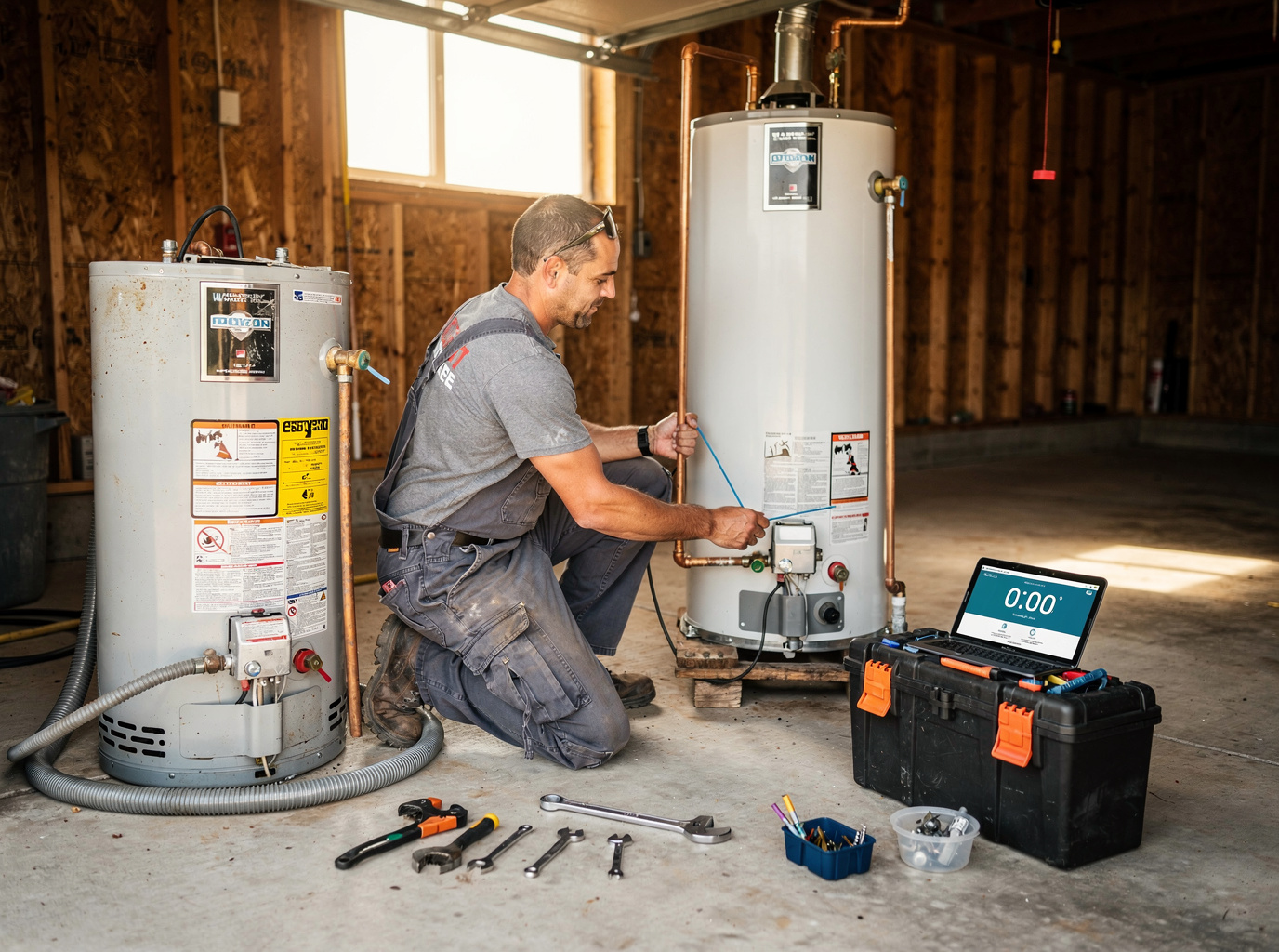 How long does it take to replace a water heater?